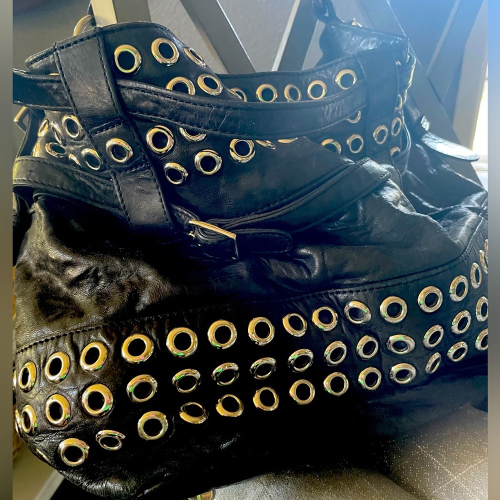 Rebecca Minkoff rivet hobo. Black super soft gorgeous leather
